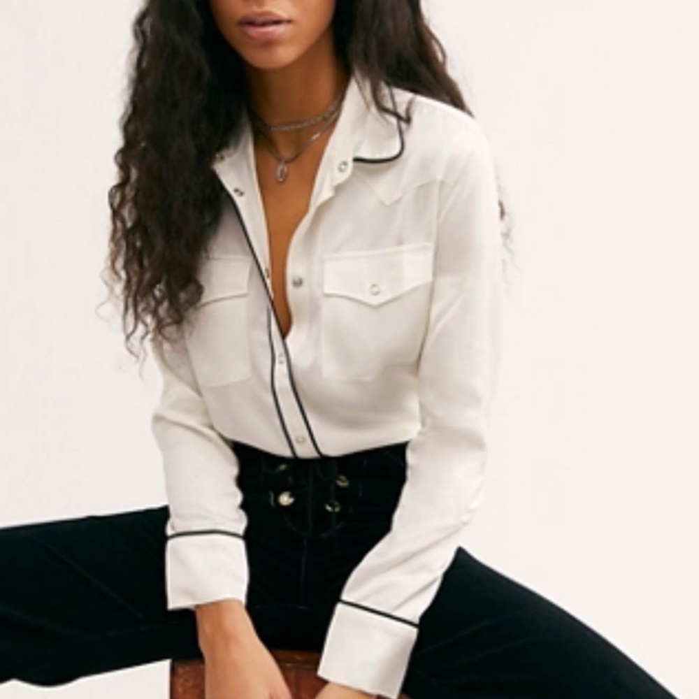 Free People White Shirt